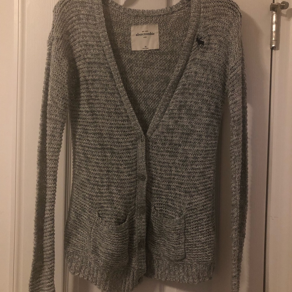 Abercrombie Kids Grey Knitted Cardigan